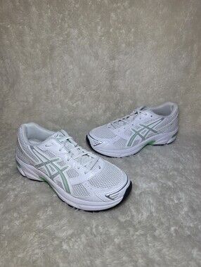 ASICS GEL-1130 GS White Silver Mint Green Running Sneakers NWOB Size US 6 / 39
